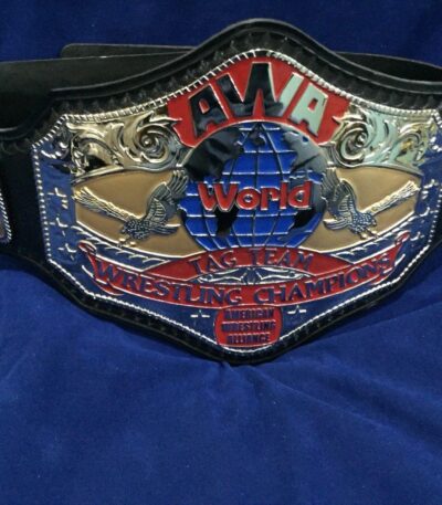 AWA WORLD TAG TEAM 24K GOLD Championship Belt
