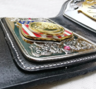 AWA WORLD TAG TEAM BRASS METAL Championship Belt