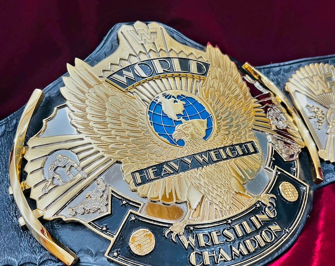 WWF WINGED EAGLE 24K GOLD Championship Title Belt