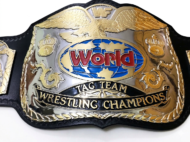 WWF WORLD TAG TEAM DUAL PLATED 24K GOLD Zinc Championship Belt - Image 4