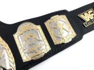 WWF WORLD TAG TEAM DUAL PLATED 24K GOLD Zinc Championship Belt - Image 9